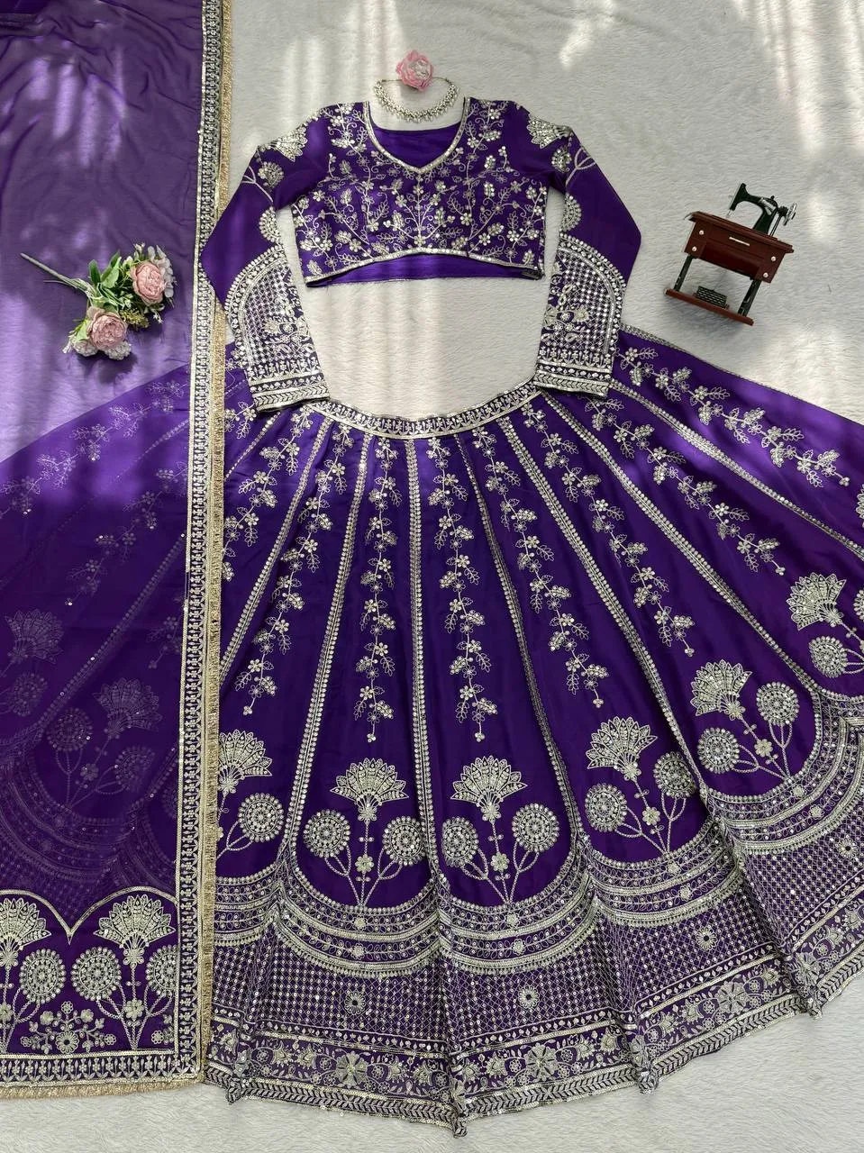 Beautiful Deepika 398 Gorgette Thread Designer Wedding Wear Lehenga Choli Wholesale Surat 2026