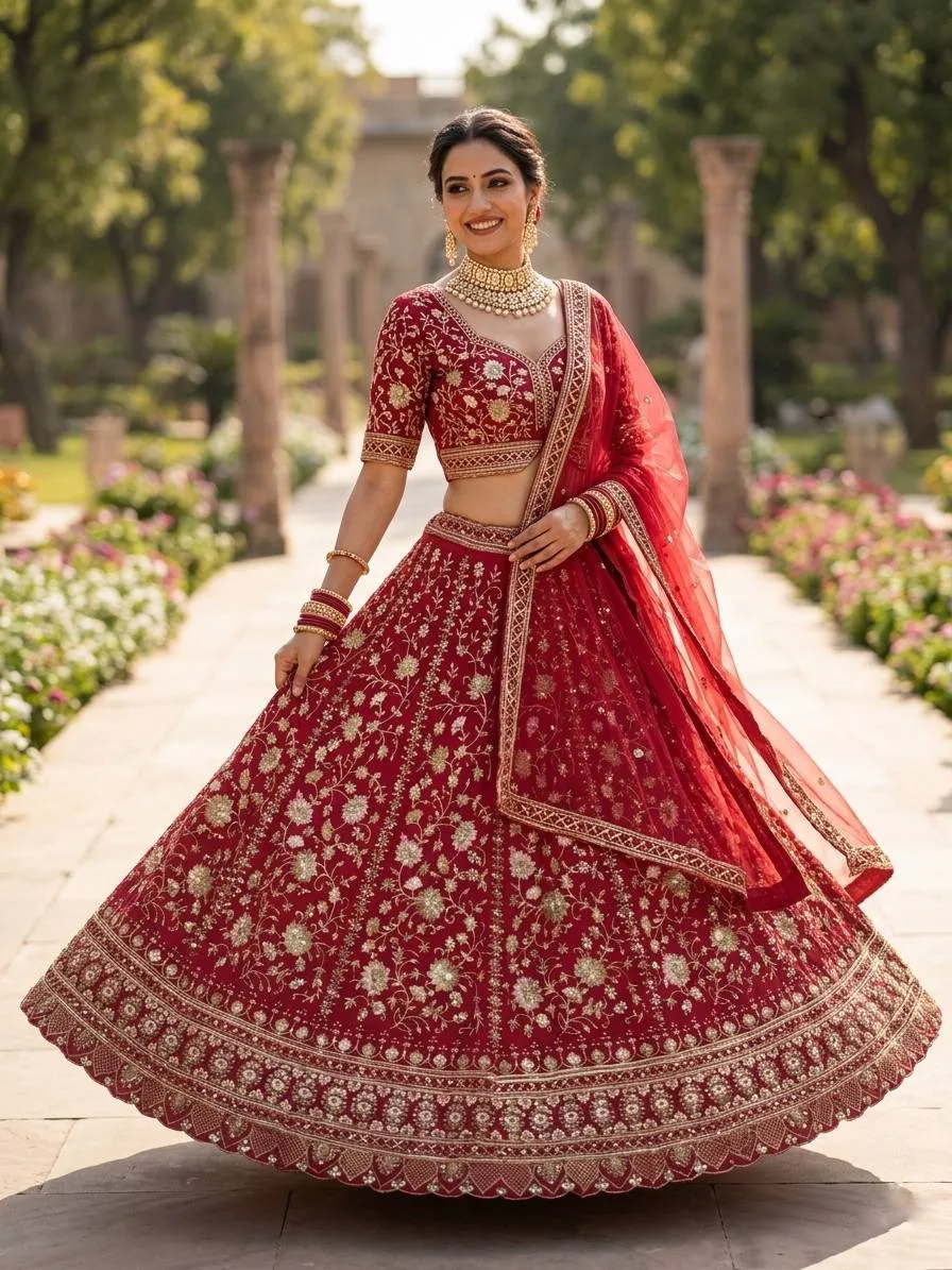 SBD 1699 Georgette Embroidery Wedding Wear Lehenga Choli Wholesale Surat