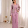BDB 72 Crep Silk Embroidery Wedding Wear Ready To Wear Saree Wholesale Surat