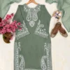 Beautiful C585 1467 Chinon Silk Embroidery Kurti Palazzo Wholesale Surat 2026