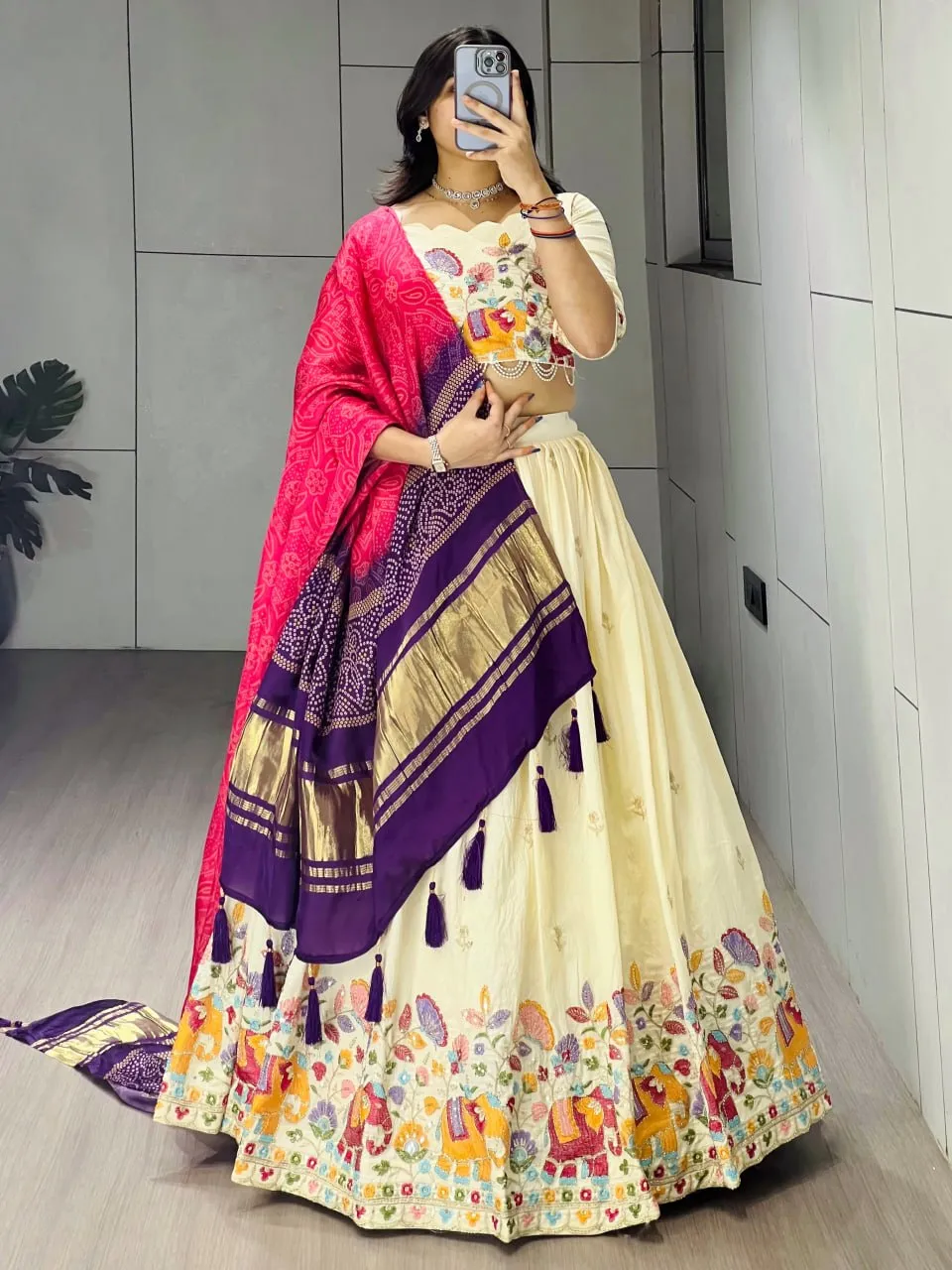 Stylish WMT 8138 Crush Vichitra Embroidery Festival Lehenga Choli Wholesale Surat 2026
