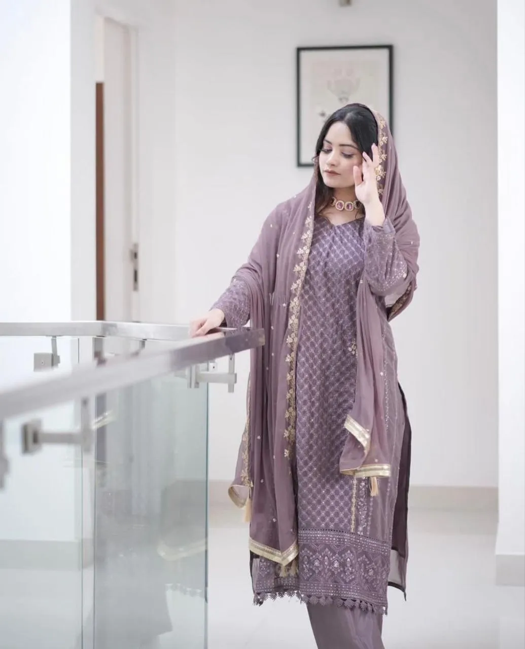 Buy ATQ Ravina Gorgette Embroidery Festival Readymade Dress Wholesale Surat 2026