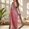 Beautiful DKT 5045 Orgenza Silk Embroidery Festival Saree Wholesale Surat 2026