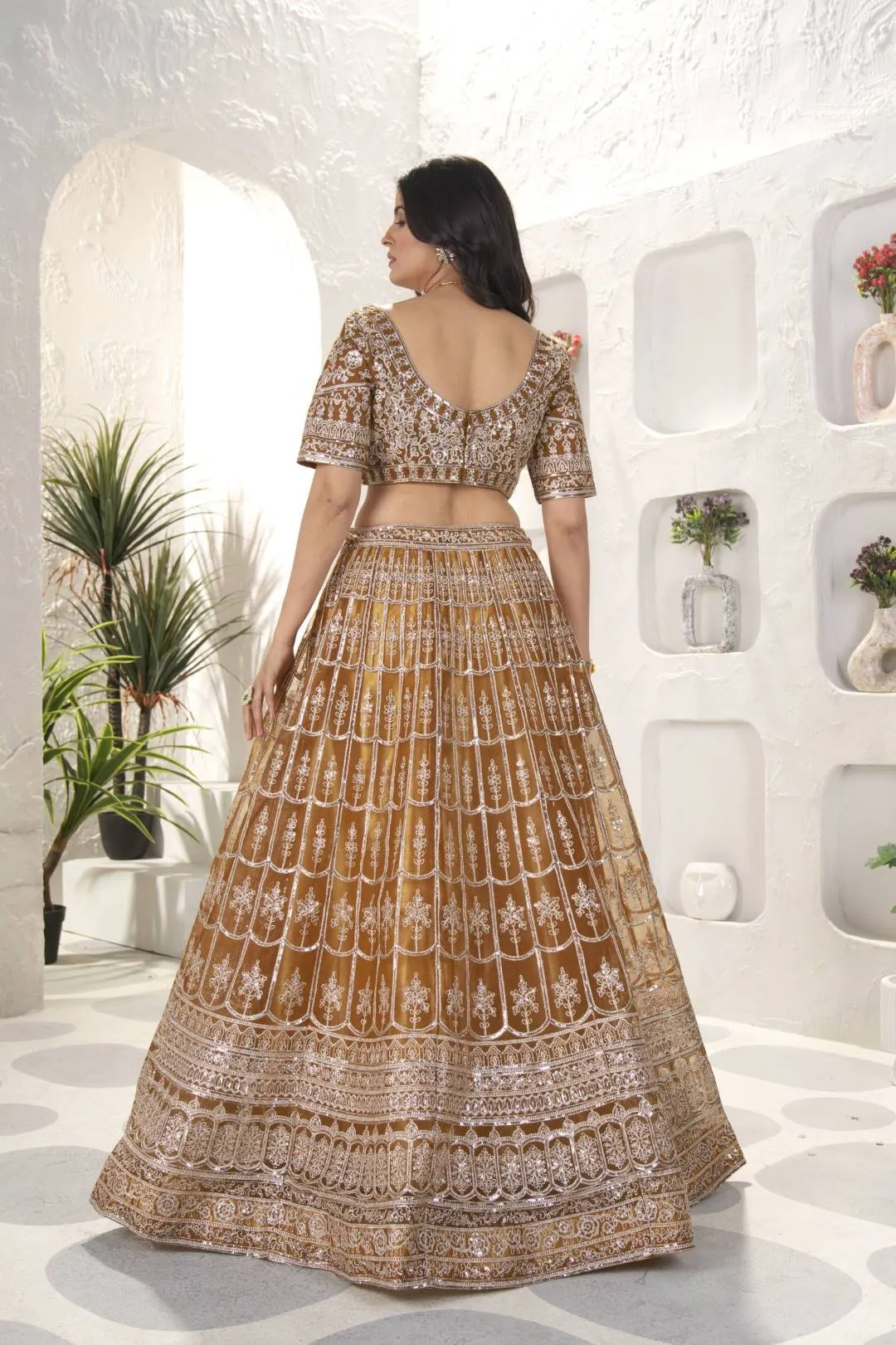 Stylish DKT 5082 Net Embroidery Sequins Work Lehenga Choli Wholesale Surat 2026