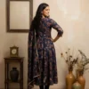 Buy Shiv 361 Georgette Printed Nevy Blue Readymade Dress Wholesale Surat 2026