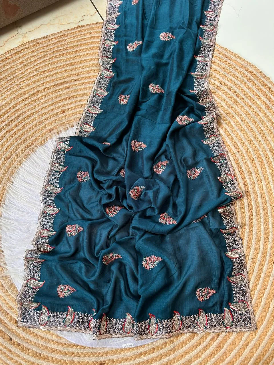 Stylish MHV Padma Elegant Silk Embroidery Festival Saree Wholesale Surat 2026