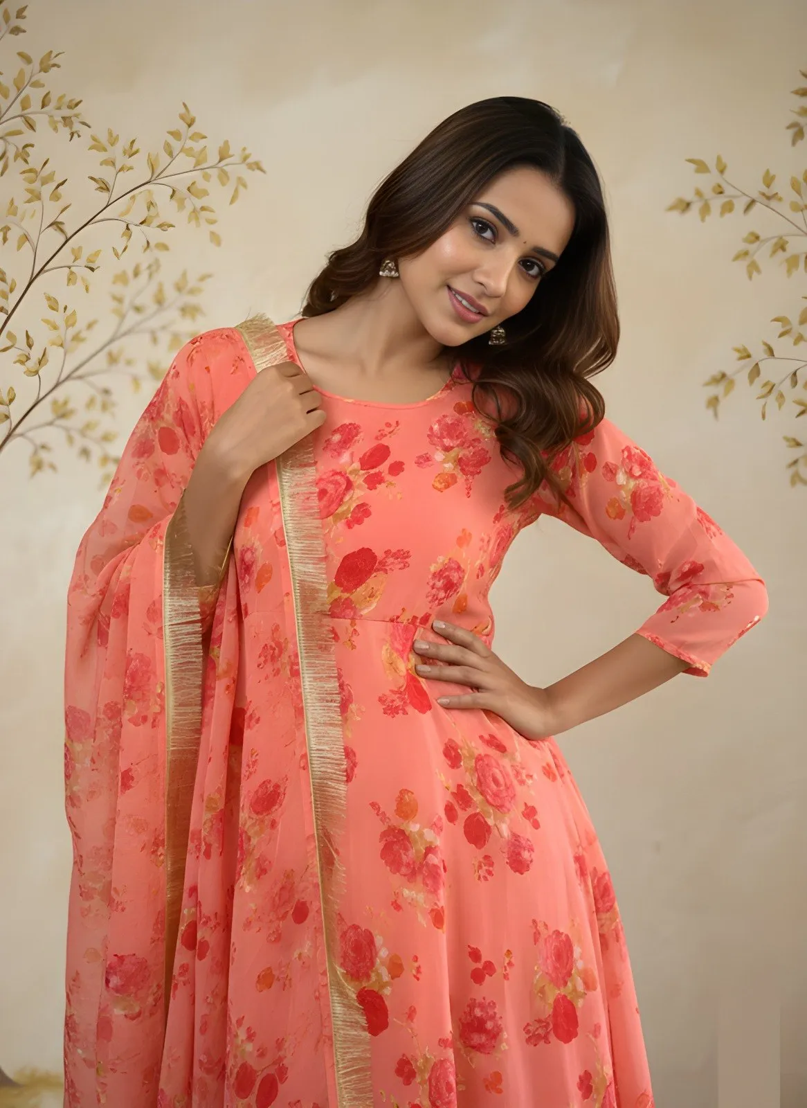 Latest Shiv 331 Georgette Printed Readymade Gown Wholesale Surat 2026