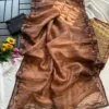 Latest MHV Konika Tusser Silk Zari Weaving Work Festival Saree Wholesale Surat 2026