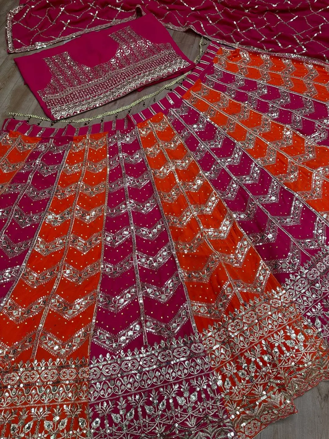 Buy DKT 9231 Georgette Embroidery Wedding Wear Lehenga Choli Online Wholesale Surat 2026