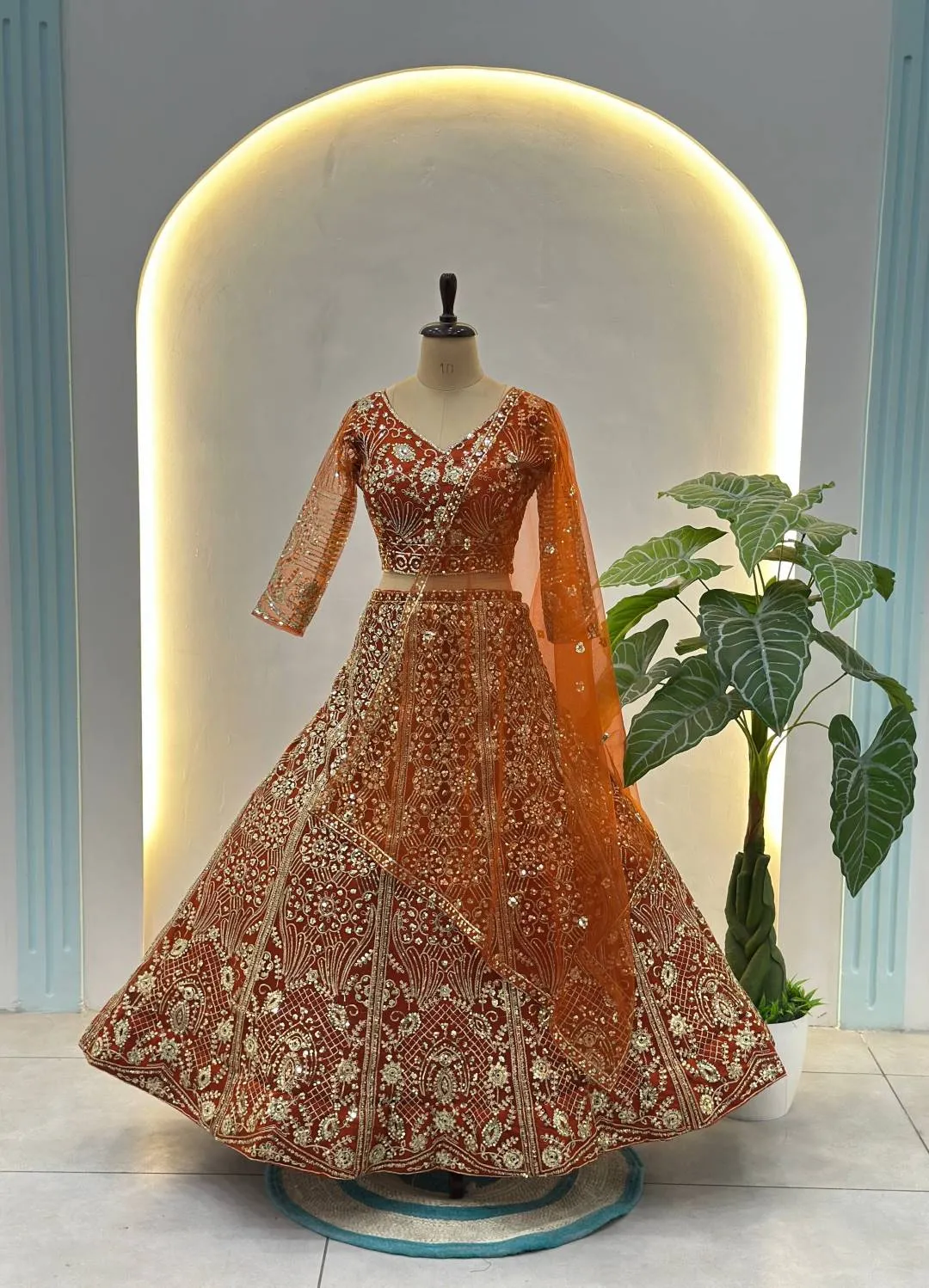 Launching DKT 5171 Net Embroidery Wedding Lehenga Choli Wholesale Market In Surat 2026