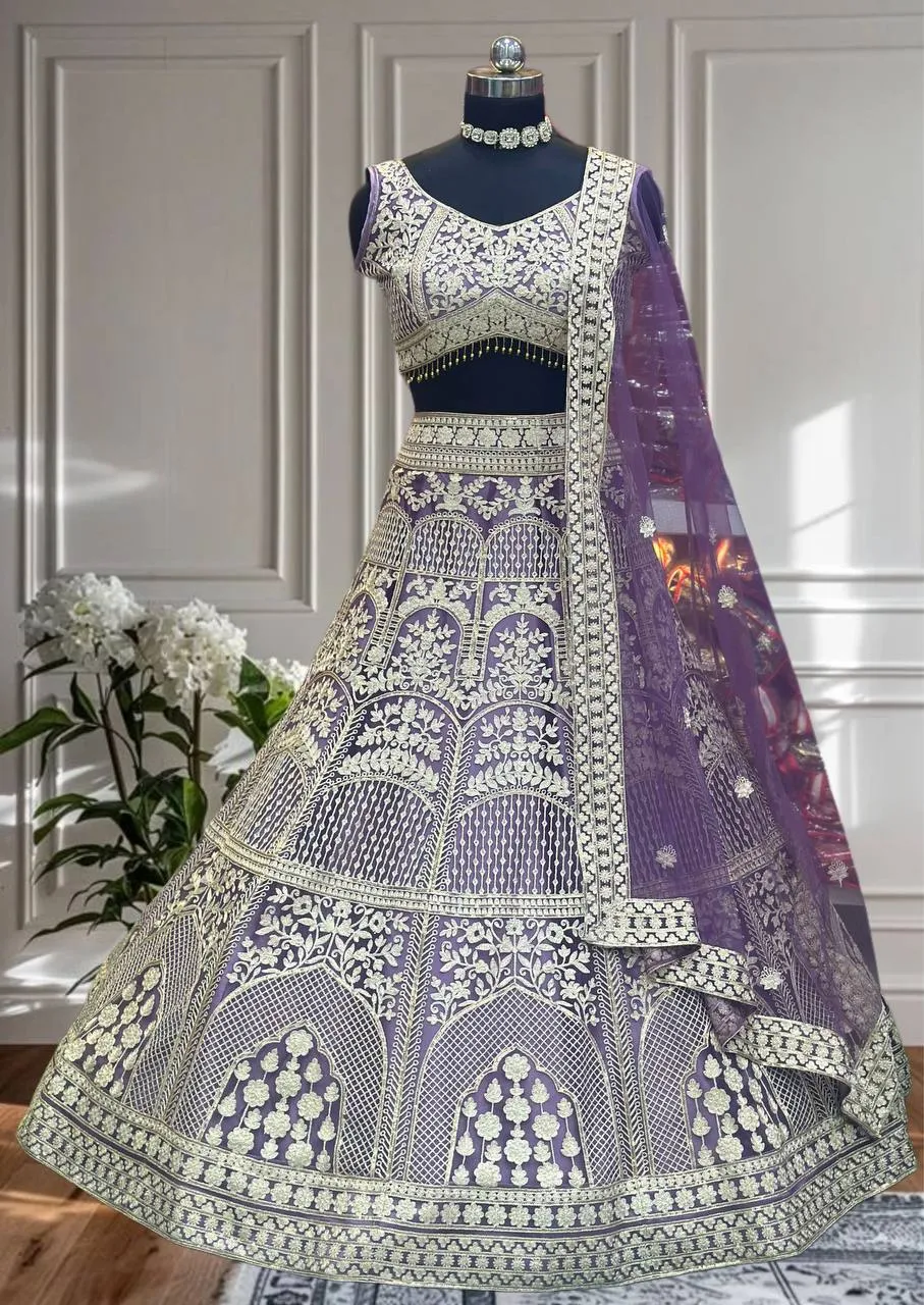 Buy DKT 5018 Net Sequins Embroidery Wedding Lehenga Choli Wholesale Surat Market 2026