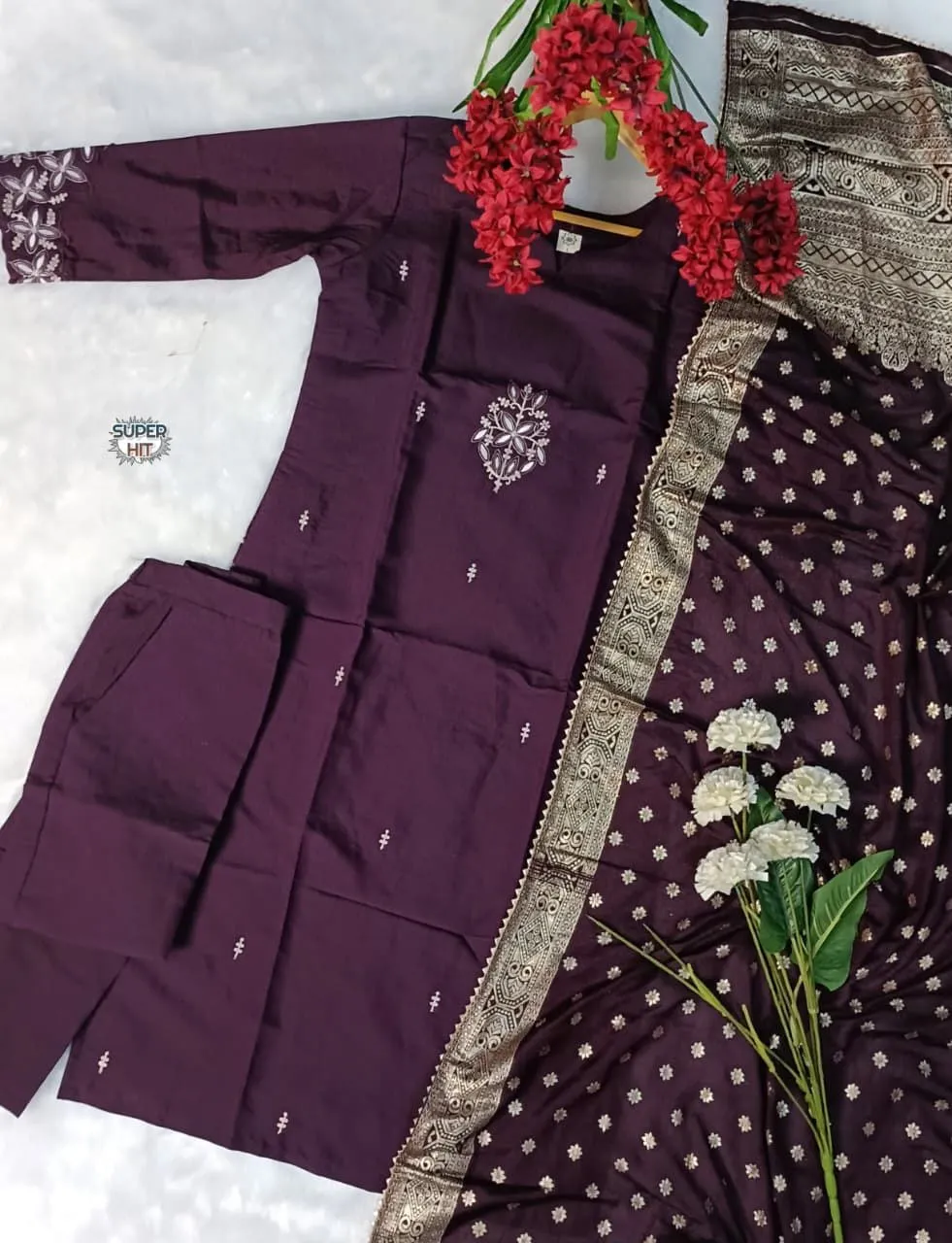 Launching Laxmy 7015 Chanderi Embroidery Festival & Daily Wear Kurti Pant Dupatta Set Wholesale Surat 2026