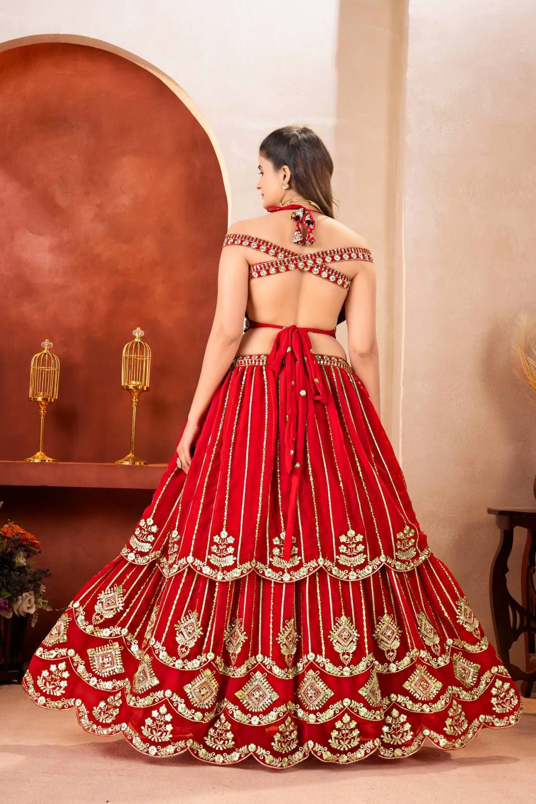 Buy DKT 5157 Georgeet Embroidery Work Party Wear Designer Lehenga Choli Collection 2026