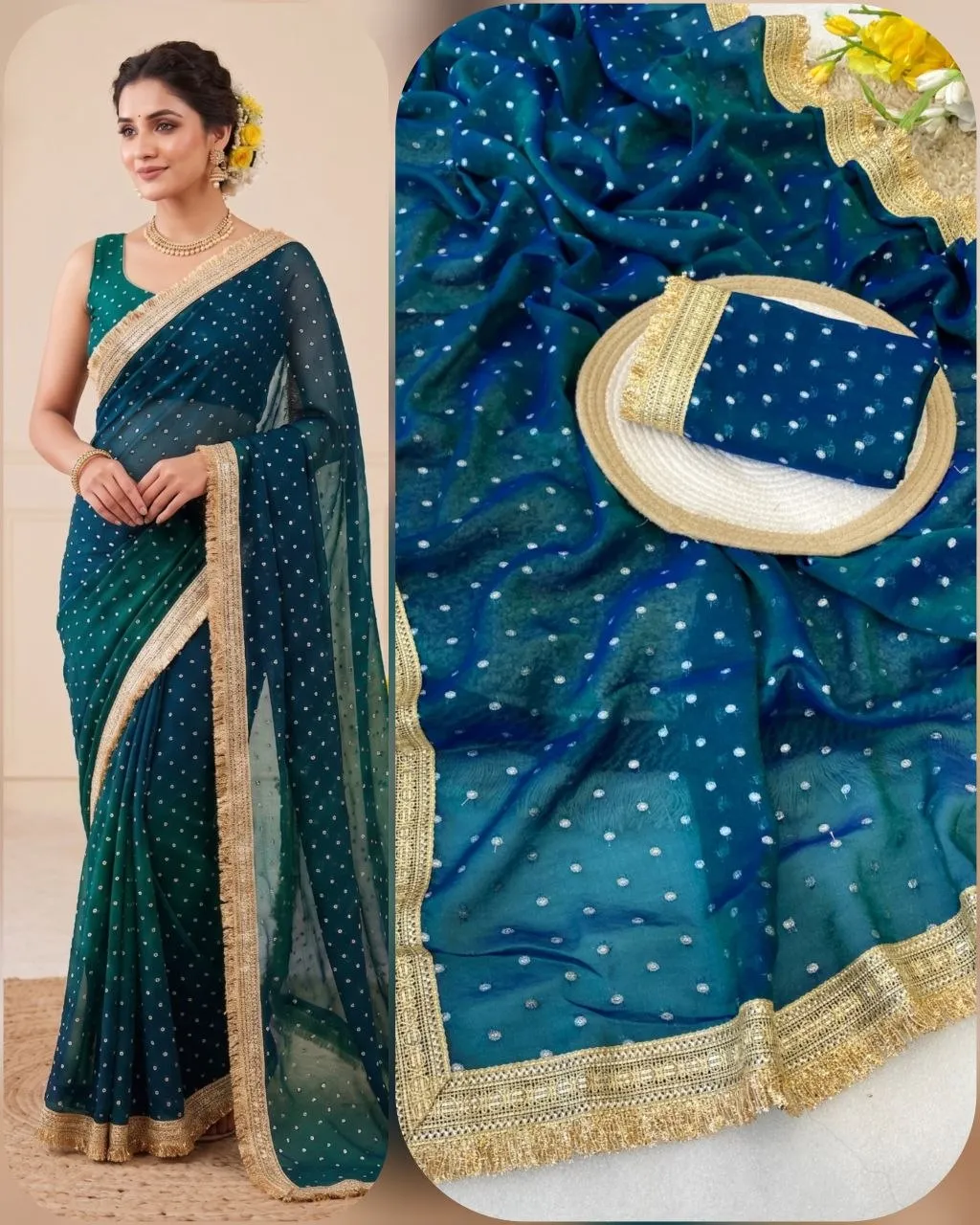 Launching SS180 Anisha Fendy Chiffon Weaving Raksha Bandhan Saree 2026