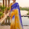 Latest SNT Soft Space Silk Saree Thread Sequence Work 2026