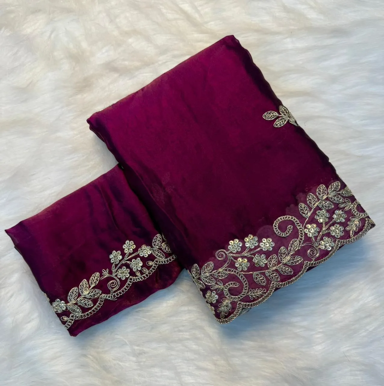 Buy SNT Soft Space Silk Saree With Sequence Embroidery Work 2026