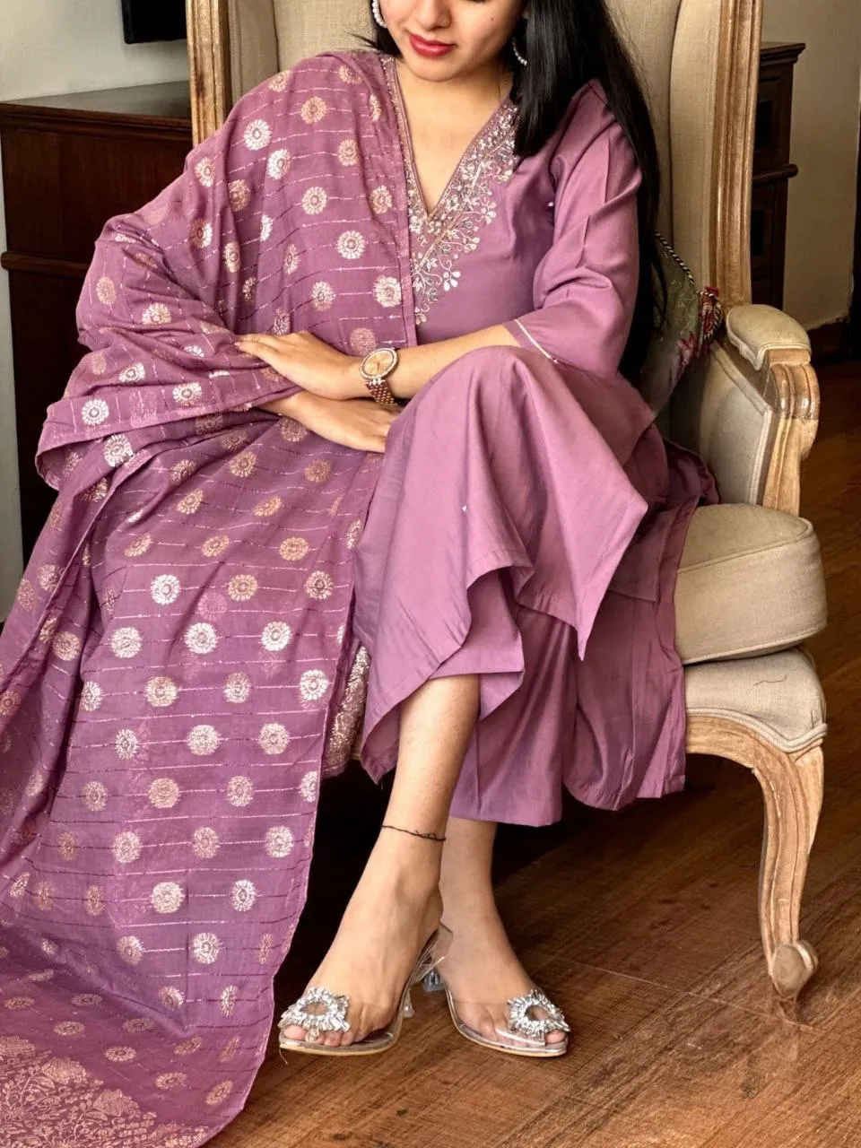 Zarin 12 Chanderi Embroidery Jacquard Work Office Wear Readymade Dress