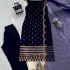 Alia 575 Roman Glass Satin Sequnce Kurti Pent Dupatta Set Wholesale Surat