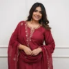Stylish Zarin 14 Chanderi Cotton Embroidery Work Readymade Dress 2026