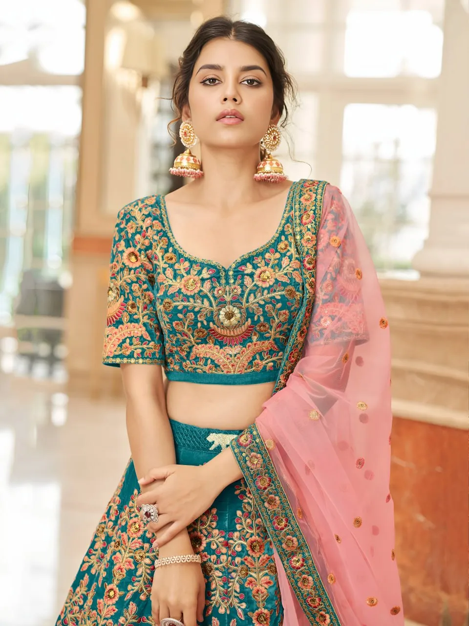 Buy Zeel 7419 Velvet Thread & Sequence Work Lehenga Choli Shopping Surat 2026