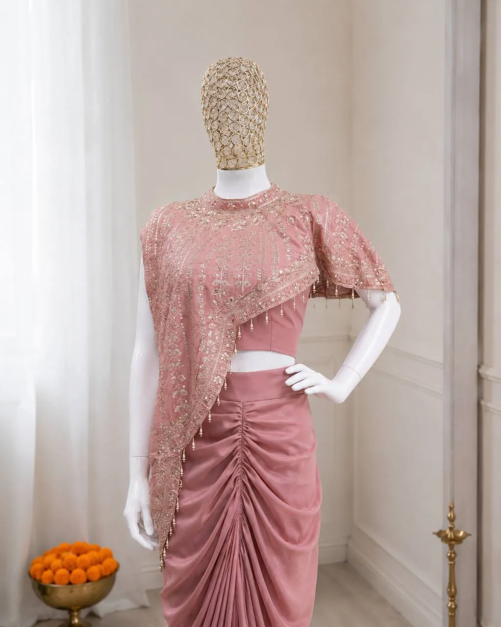 Beautiful BDB 71 Crep Silk Bollywood Style Embroidey Sequnce Work Indo Western 2026