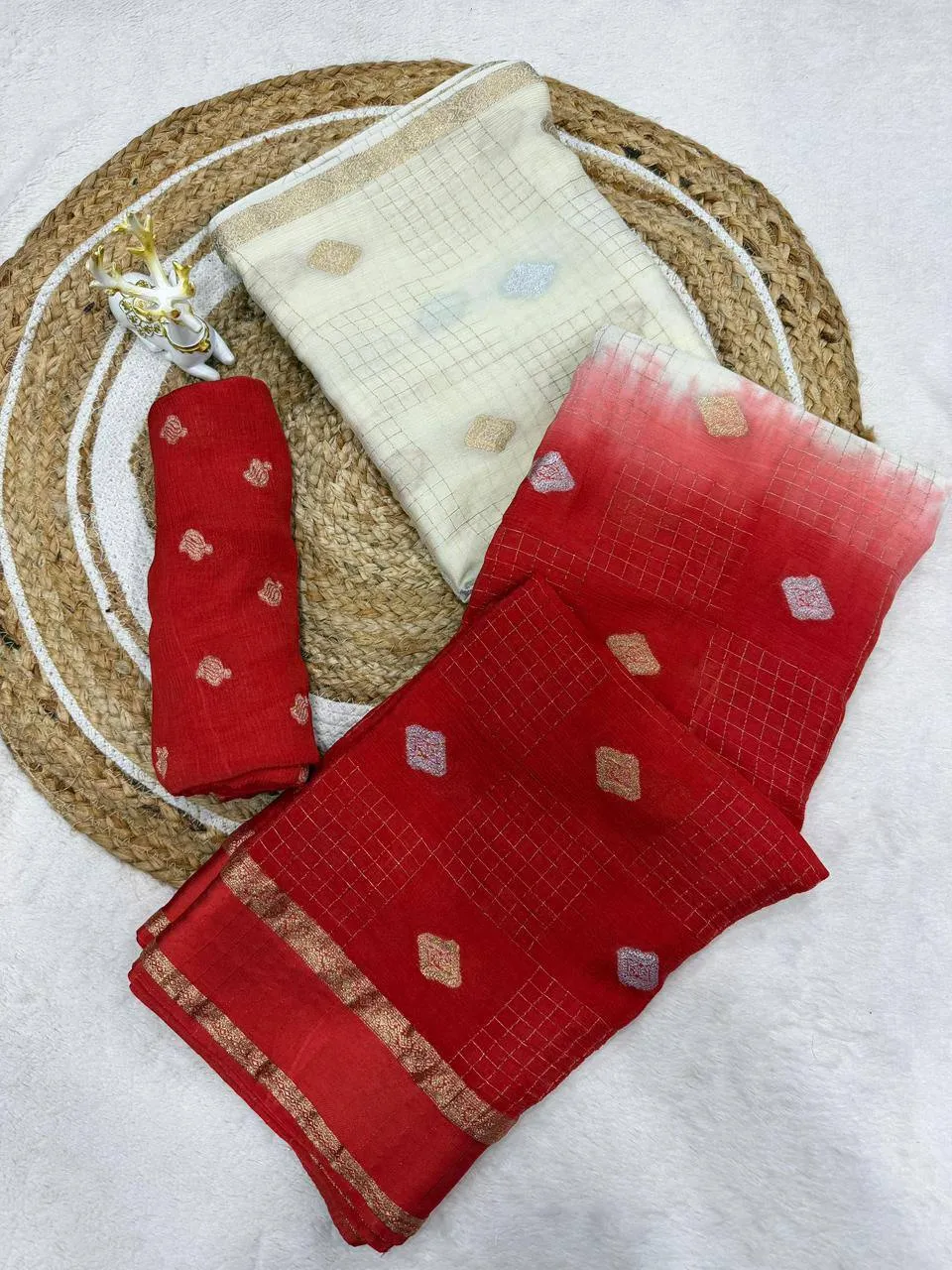 Buy Laxmi 1098 Soft Chinon Silk Jacquard Work Saree Collection 2026