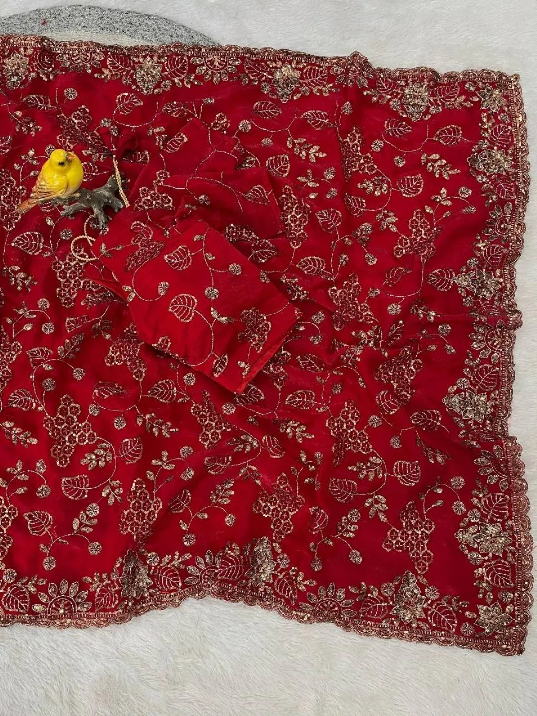 Buy RBC 6080 Fandy Satin Silk Sequence Wedding Saree Online 2026
