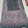 WMS Semi Model Silk Ajarakh Printed Mirror Work Saree Wholesale Surat
