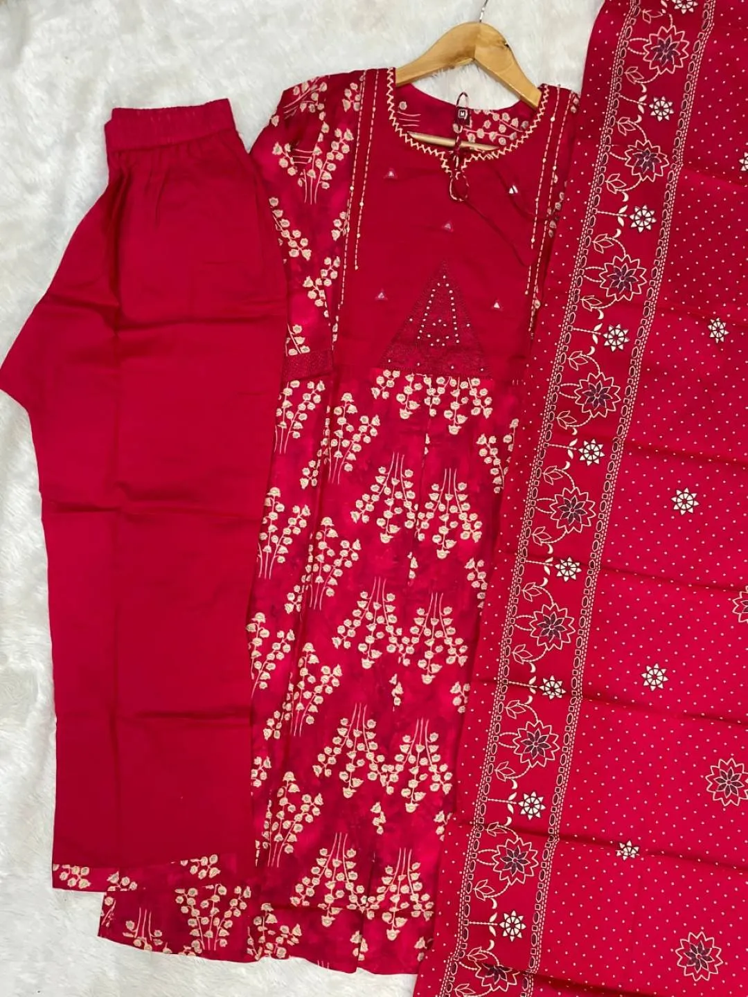 Beautiful Lila 153 Cotton Embroidery Hand Work Festival & Party Wear Readymade Dress 2026