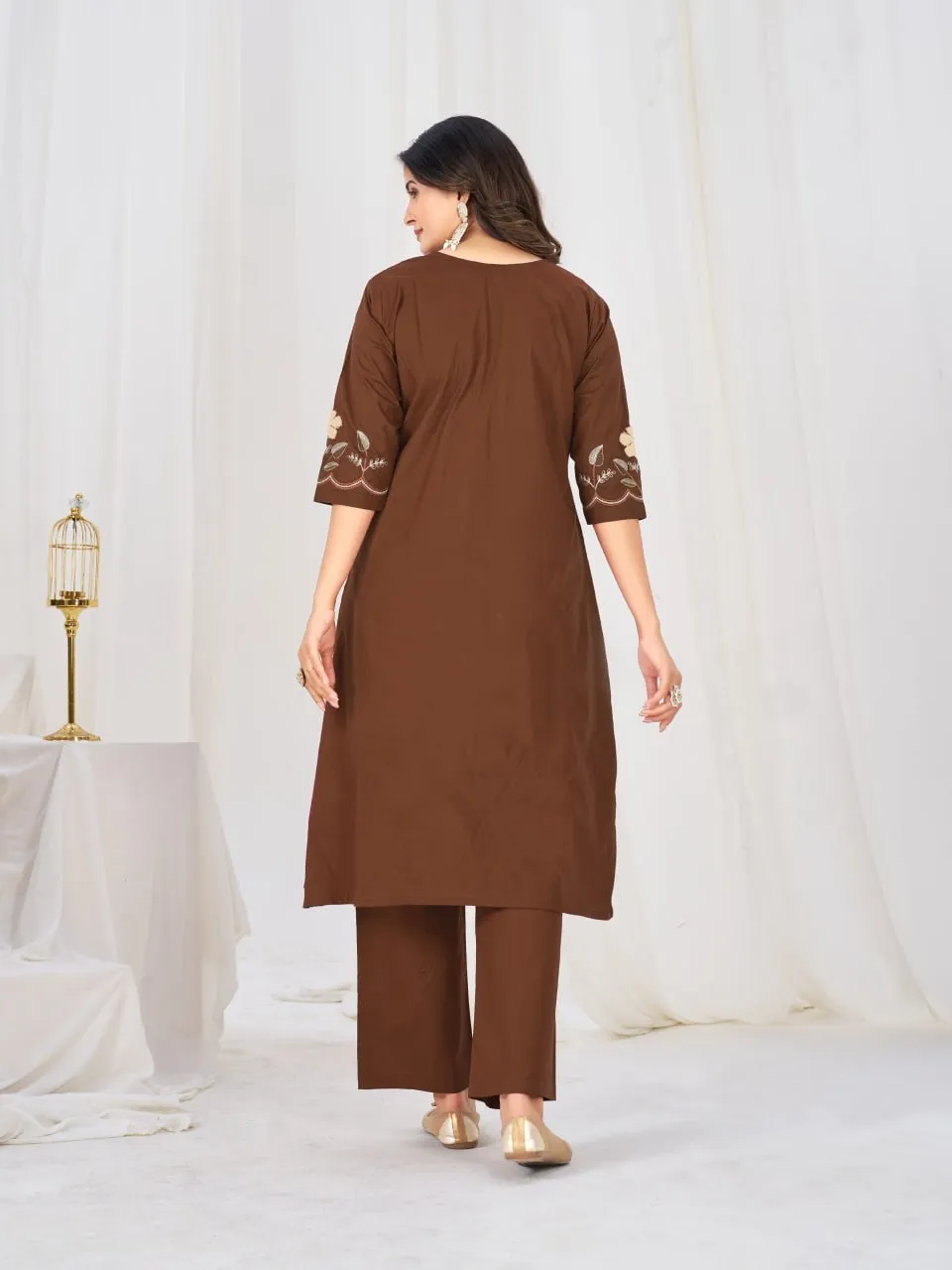 Stylish Lila 159 Cotton Thread Embroidery Festival Anarkali Readymade Dress 2026