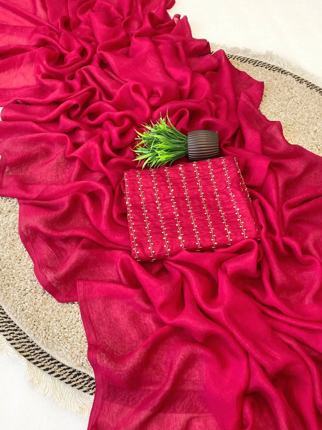 Beautiful SS180 Crush Rangoli Silk Sequence Work Saree Online Shopping 2026