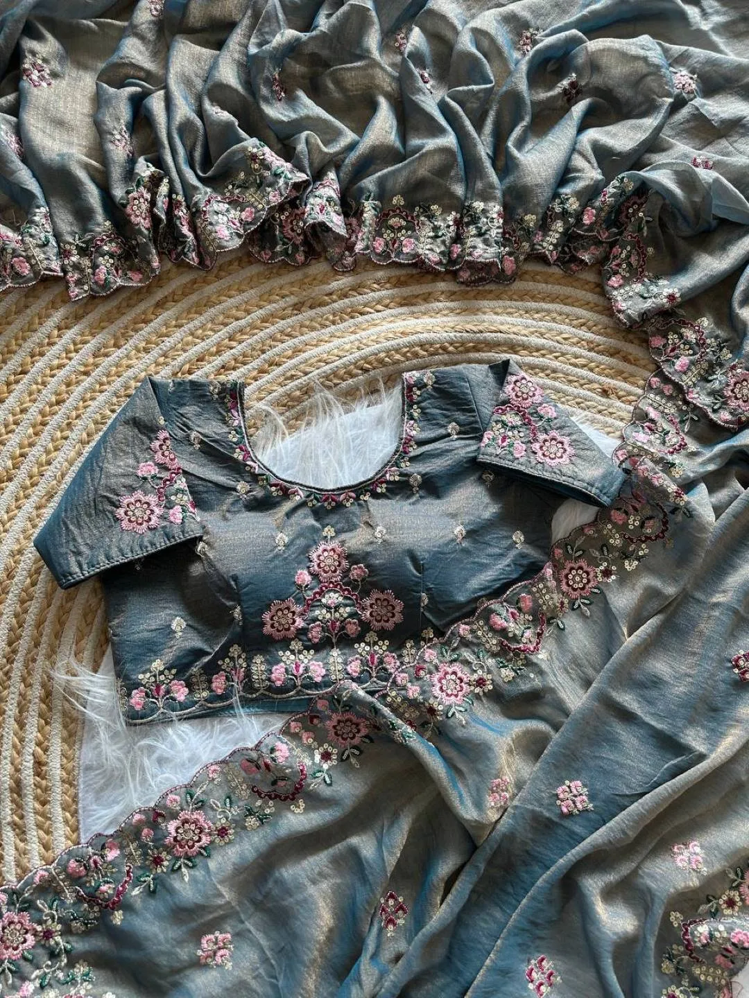 Launching MHV Mira Khadi Moss Silk Embroidery Wedding Saree Online 2026