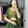 Latest WMT 8061 Mhndi Rayon Cotton Butti Daaman Navratri Chaniya Choli Surat 2026