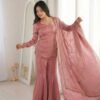 Zarin 19 Fandy Silk Sequence Work Festival Top Gharara Set