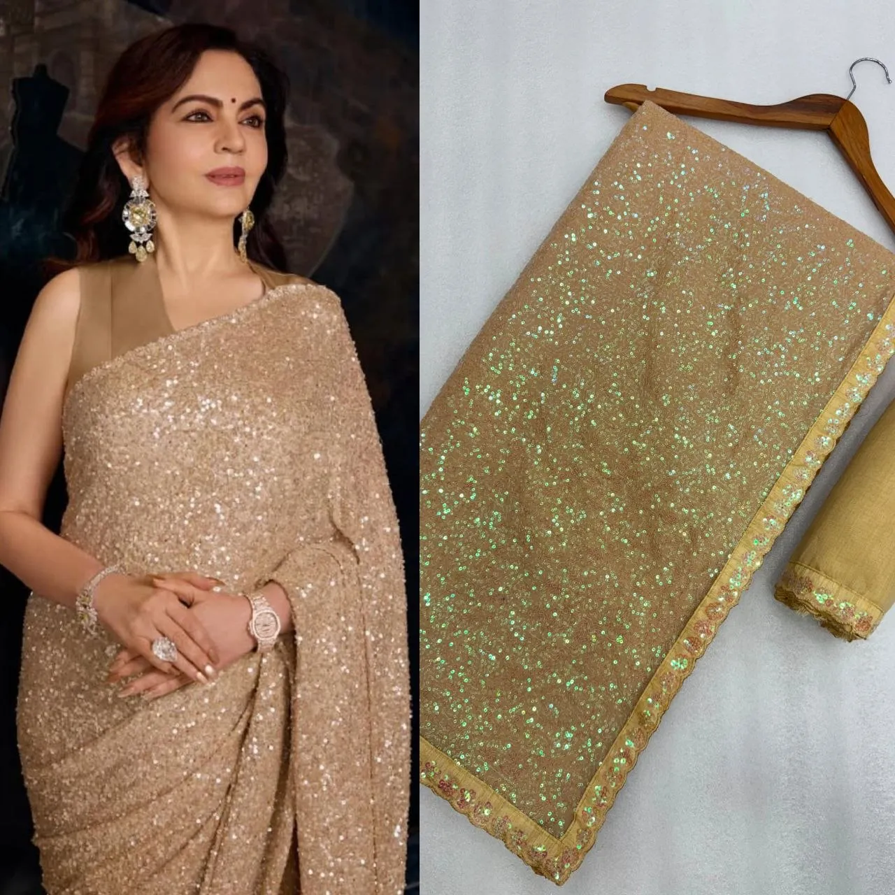 Latest Deepika 3488 Georgette Sequence Work Bollywood Party Wear Saree 2026