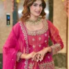 FFD Roman Silk Embroidery Lehnaga Top Set Ready To Wear Wholesale Surat