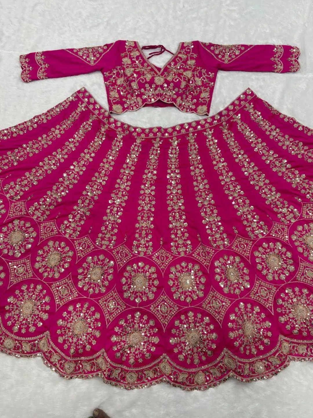 Beautiful HCR 1113 Two Tone Silk Sequins Work Wedding Lehenga Choli Wholesale Surat 2026