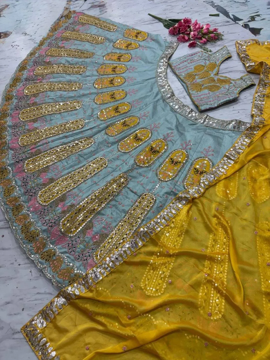 Stylish HCR 1121 Slub Silk Mirror Work Lehenga Choli Wholesale Surat 2026
