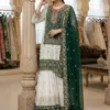 Stylish C585 1460 Georgette Embroidery Wedding Pakistani Sharara Suit Wholesale Surat 2026