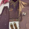 Stylish C585 1447 Fendy Silk Embroidery Party Wear Gharara Suit Wholesale Surat 2026