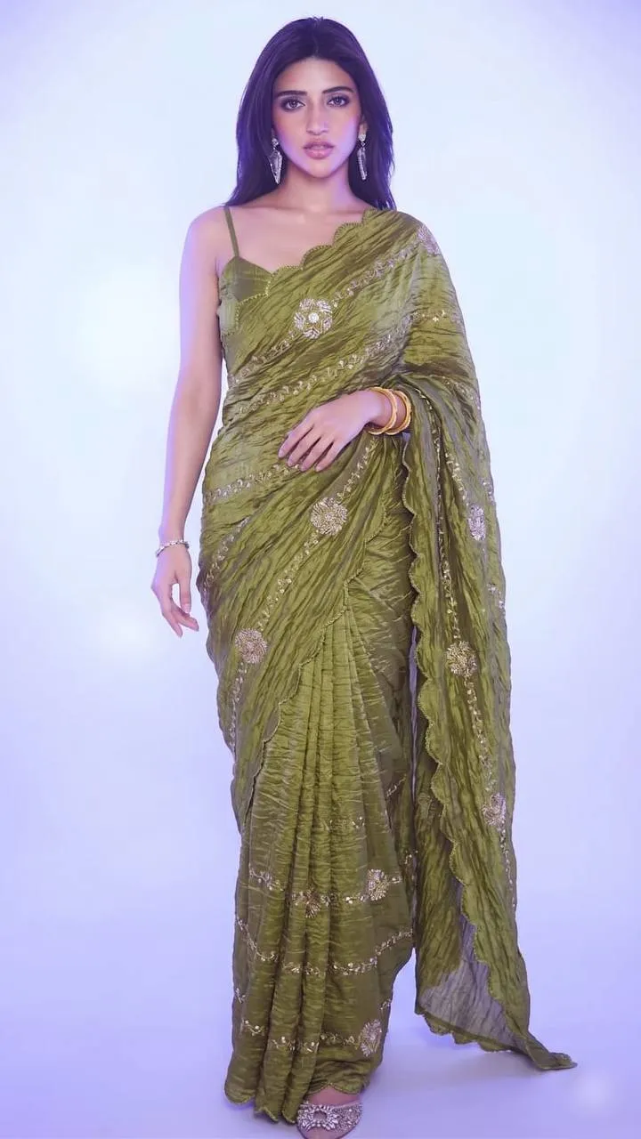 Launching RGS Gold Crush Sequence Work Party Wear Saree Wholesale Surat 2026