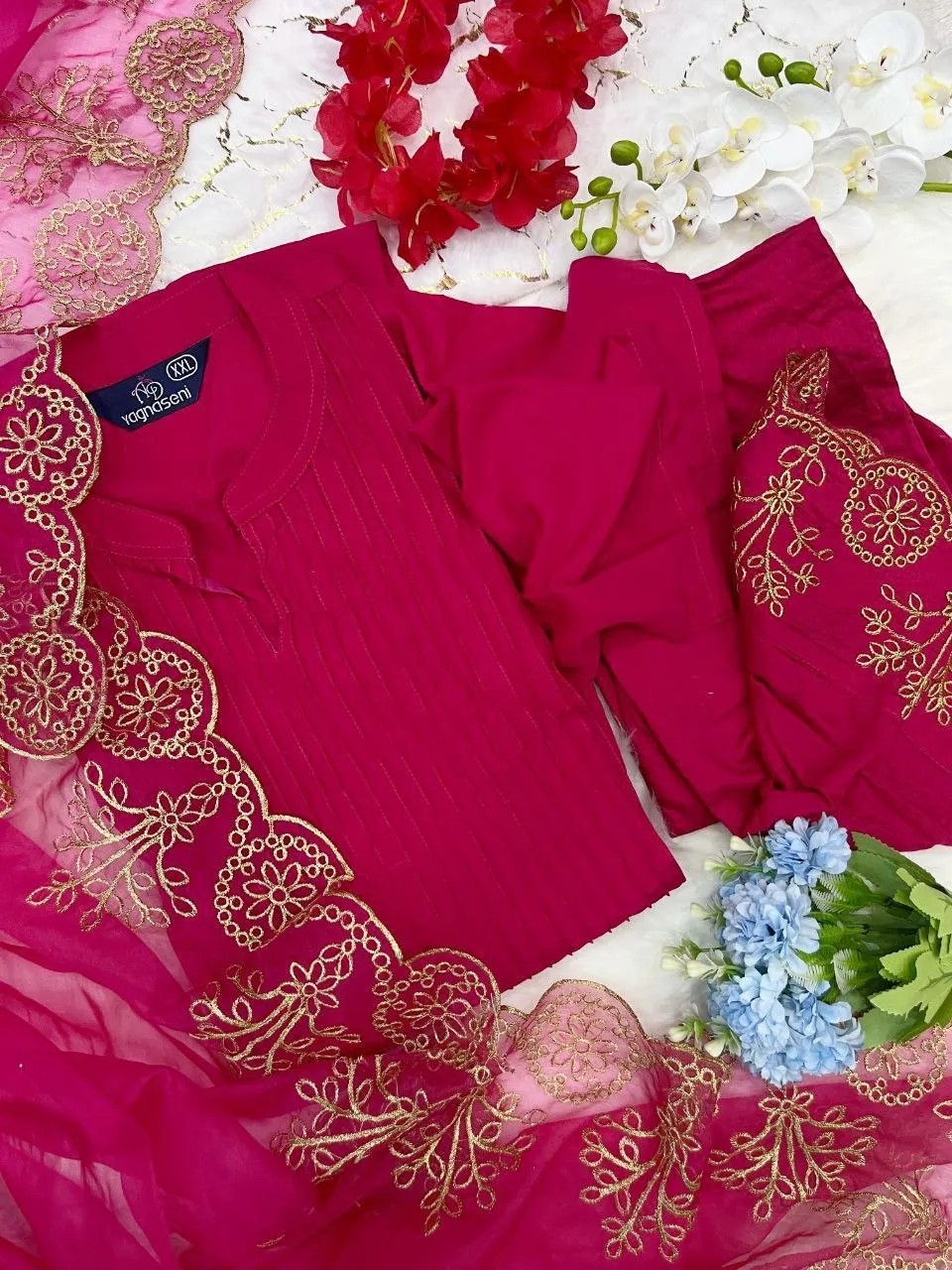 Beautiful Yasu Cotton Orgenza Embroidery Readymade Dress Wholesale Surat 2026