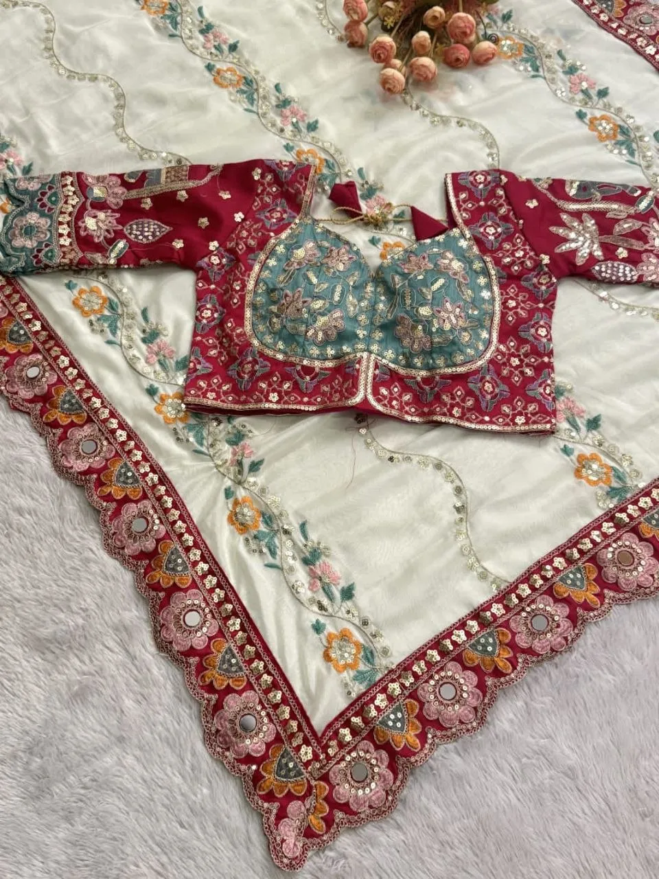 Latest RC1 Rangoli Silk Embroidery Work Wedding Saree Wholesale Surat 2026