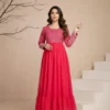 Launching Shiv 385 Georgette Embroidery Anarkali Gown Wholesale Surat 2026
