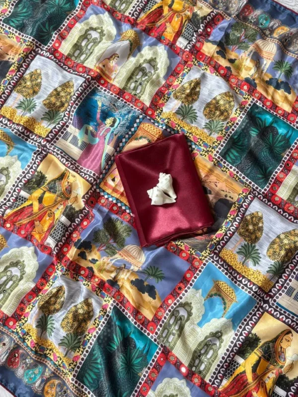 Beautiful WMS Roman Silk Rajavadi Printed Festival Saree Wholesale Surat 2026