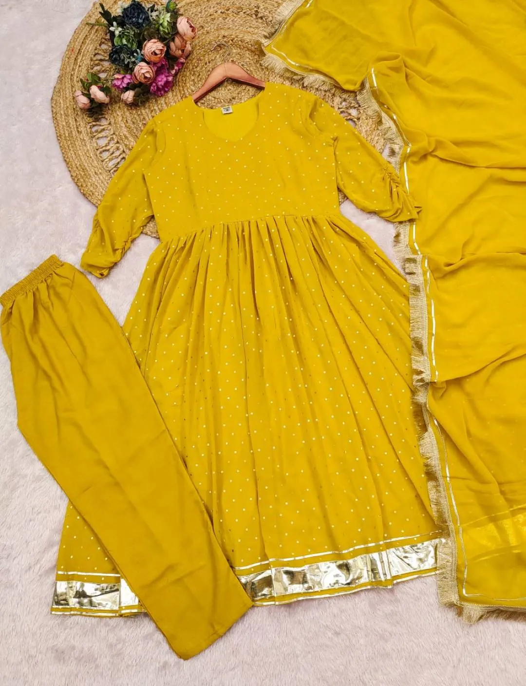 Beautiful LFK 7027 Georgette Printed Festive Anarkali Gown Wholesale Surat 2026