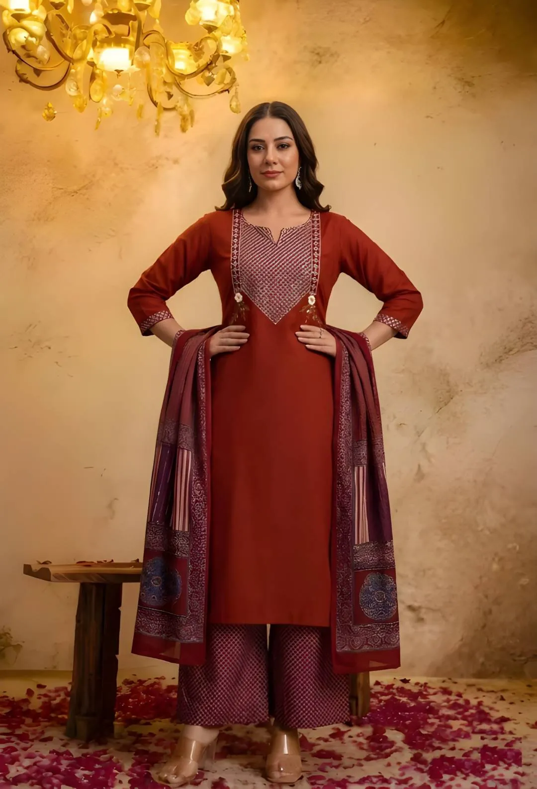 Launching Shiv 3011 Cotton Hand Work Daily Wear Kurti Plazzo Set Wholesale Surat 2026