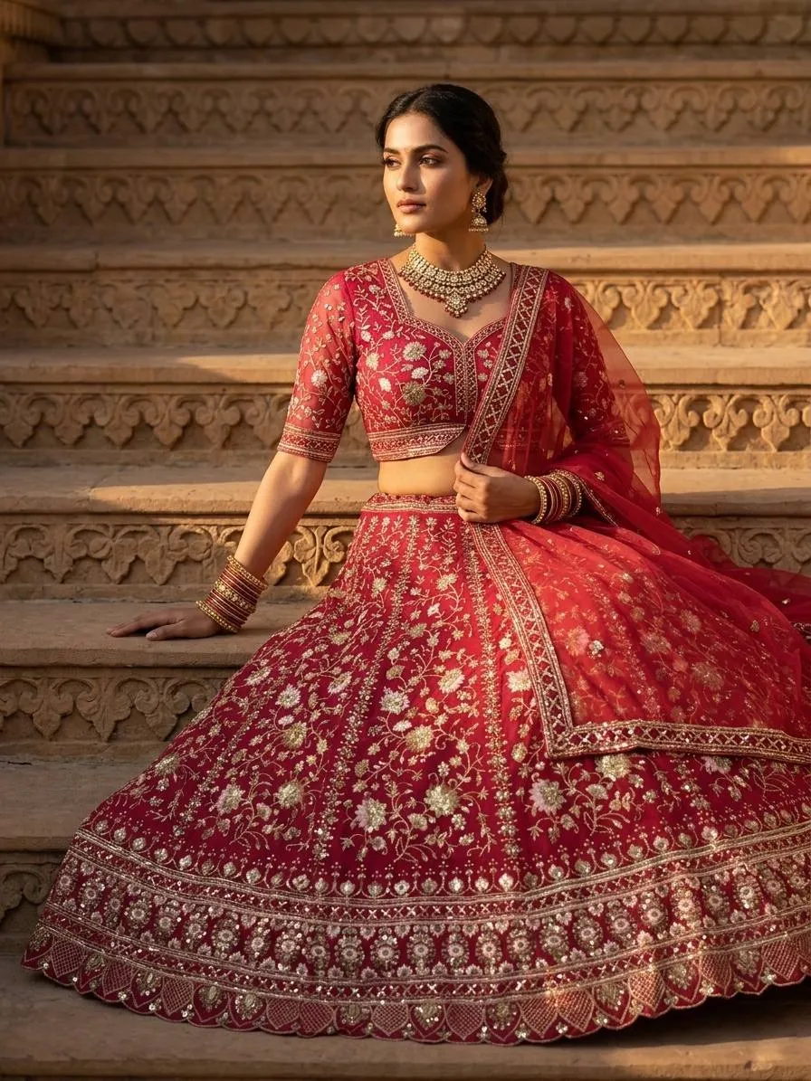 SBD 1699 Georgette Embroidery Wedding Wear Lehenga Choli Wholesale Surat