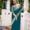 Beautiful RBC 5088 Sartin Chiffon Silk Jari Embroidery Festival Saree Wholesale Surat 2026