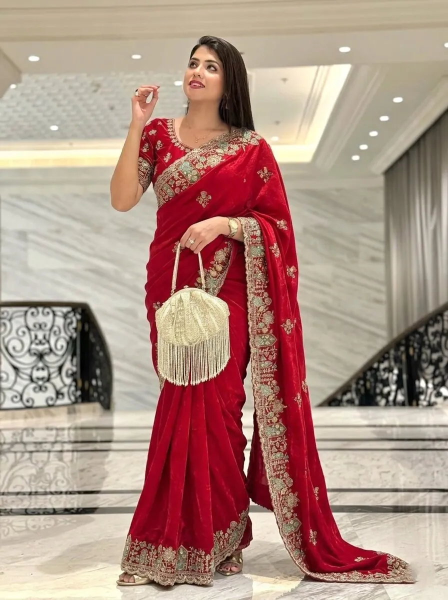 Beautiful Kiara Herons3 Space Silk Party Wear Embroidery Saree Wholesale Surat 2026